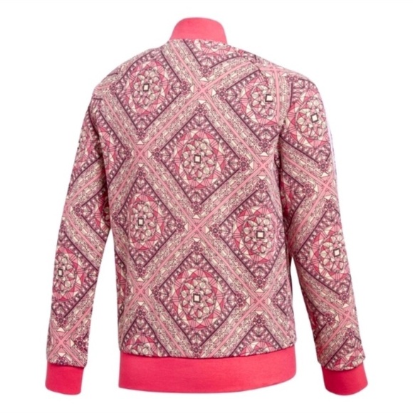 ADIDAS Superstar Stained Glass Geometric Three Line Zip up Track Jacket Pink - Picture 7 of 7